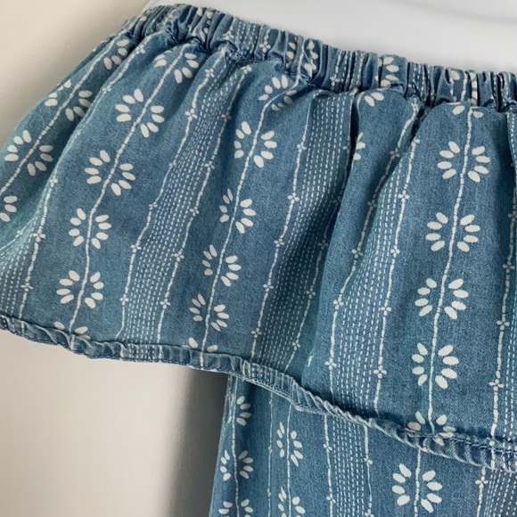 love, FIRE Off the Shoulder Denim Dress - Picture 3 of 8